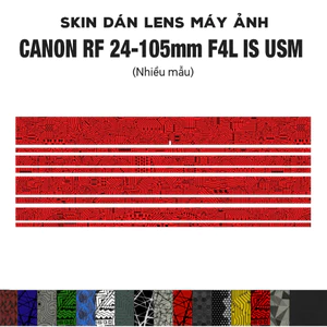 Skin dán Lens Canon RF 24-105mm f4L IS USM (Nhiều mẫu) | Decal Film 3M dán bảo vệ ống kính máy ảnh 24-105 mm