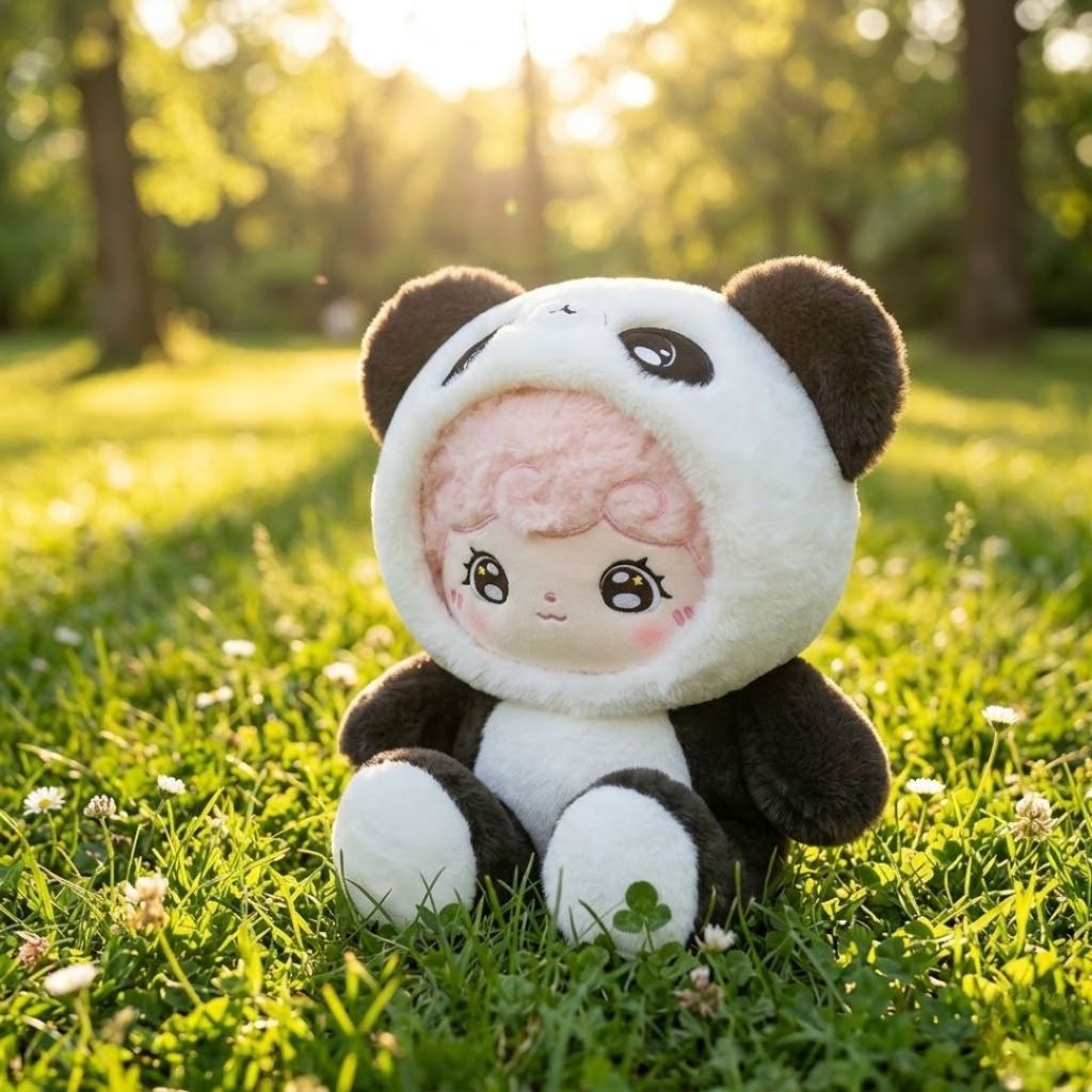 Gấu Bông Búp Bê Cosplay Động Vật Cute, Gấu Bông Đội Mũ Thỏ,Cún,Panda,Khủng Long Làm Quà Tặng Cho Bé,Bạn Trai,Gái