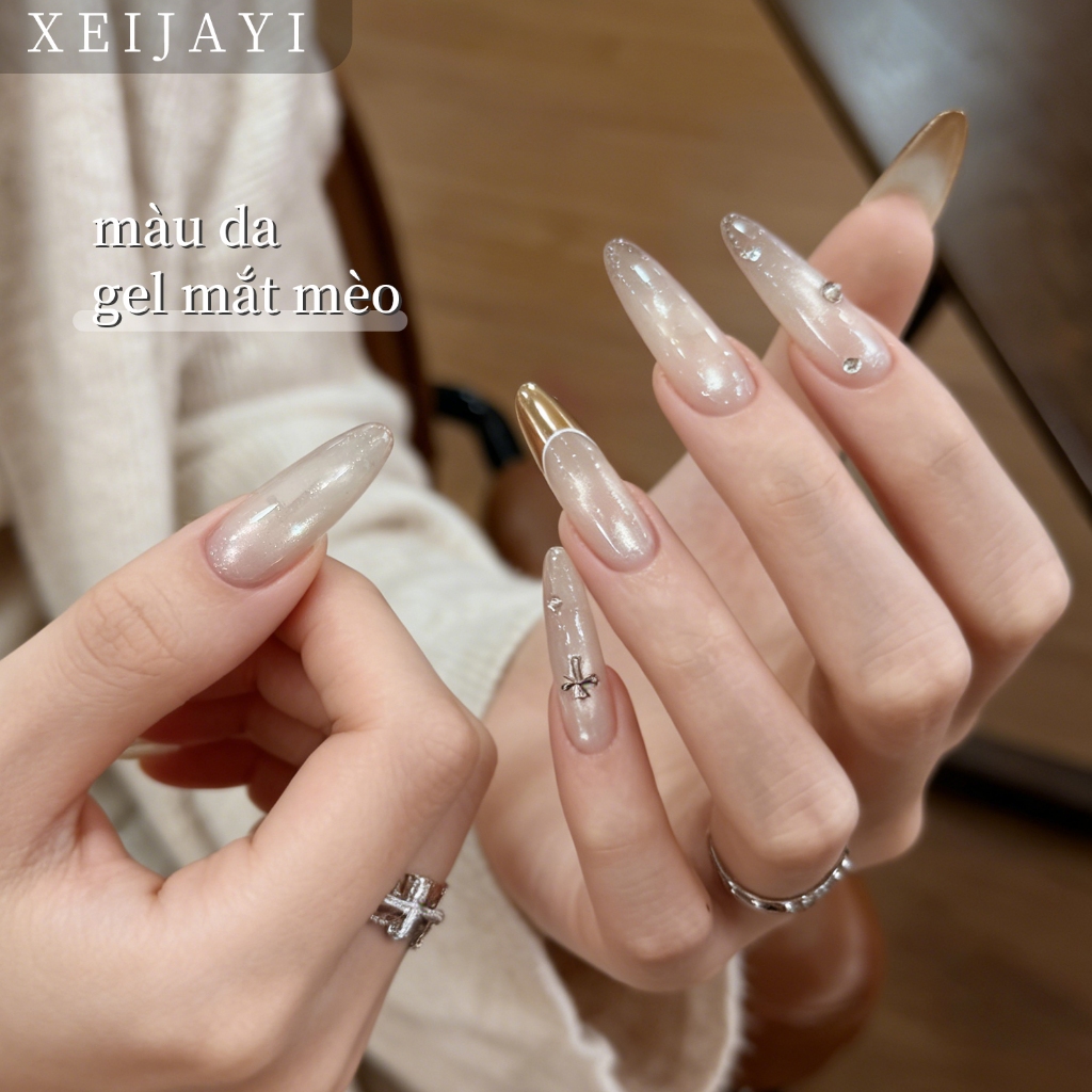 XEIJAYI 5g Sơn móng tay dạng gel mắt mèo ấm áp mới, hoàn hảo cho việc tự làm nghệ thuật vẽ móng.
