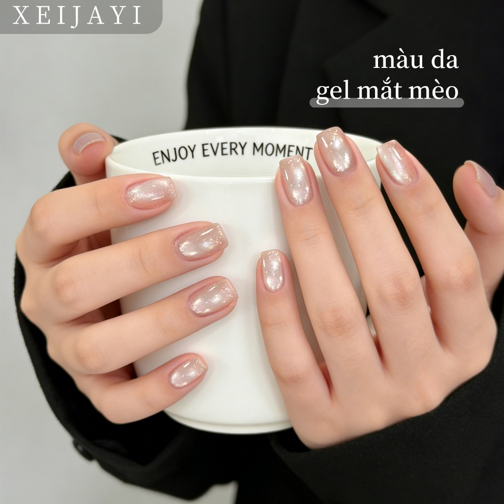 XEIJAYI 5g Sơn móng tay dạng gel mắt mèo ấm áp mới, hoàn hảo cho việc tự làm nghệ thuật vẽ móng.