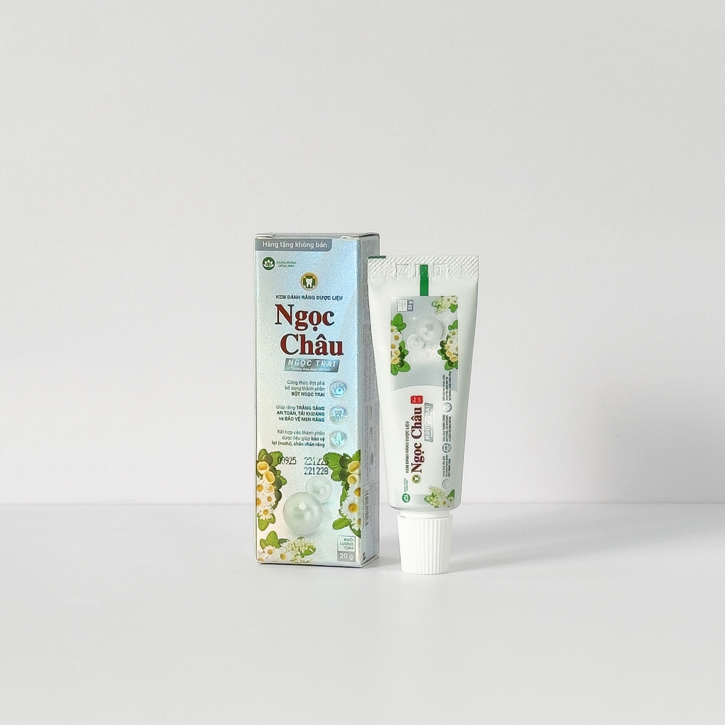 {Hàng tặng không bán} Kem đánh răng dược liệu Ngọc Châu Ngọc Trai 20g