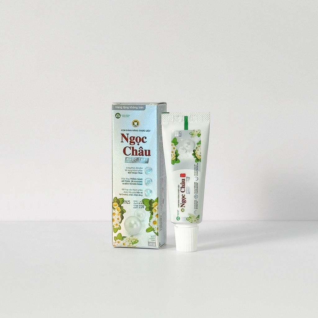 {Hàng tặng không bán} Kem đánh răng dược liệu Ngọc Châu Ngọc Trai 20g