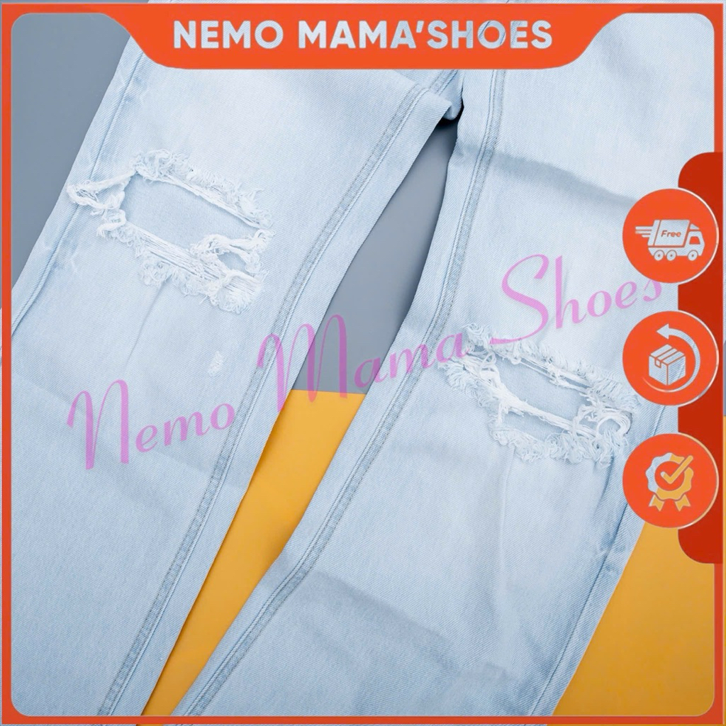 STRADIVARIUS QUẦN JEAN NỮ ỐNG SUÔNG WIDE LEG – MÀU XANH NHẠT TRENDY (250329002)