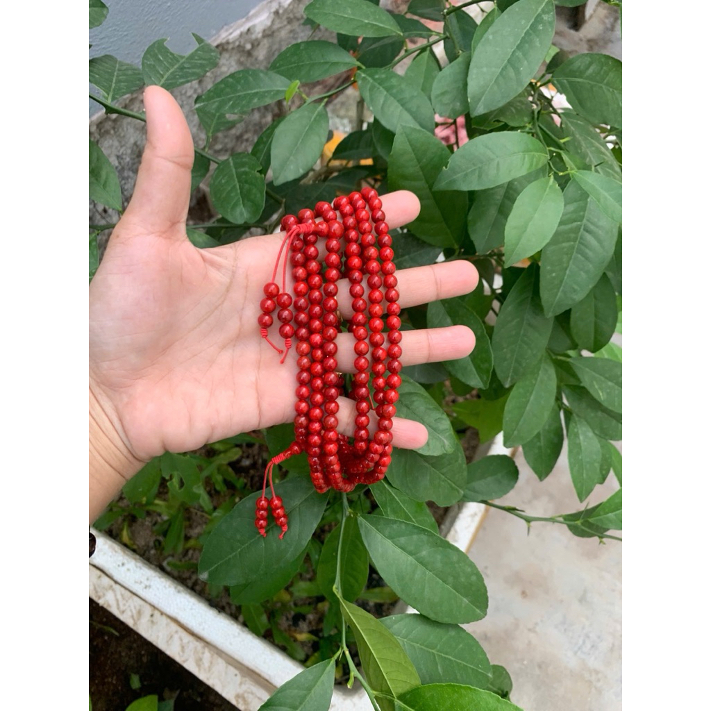 chuỗi 108 hạt 8ly san hô đỏ