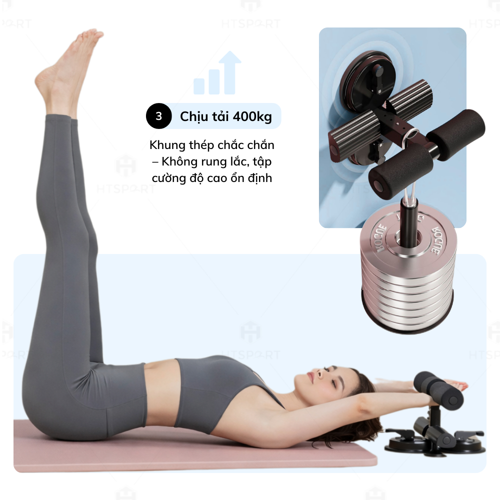 Dụng Cụ Gập Bụng 2 Trong 1 Kèm Dây Kéo Đàn Hồi 4 Ống, Hỗ Trợ Luyện Tập Cơ Bụng, Eo, Tay Tại Nhà