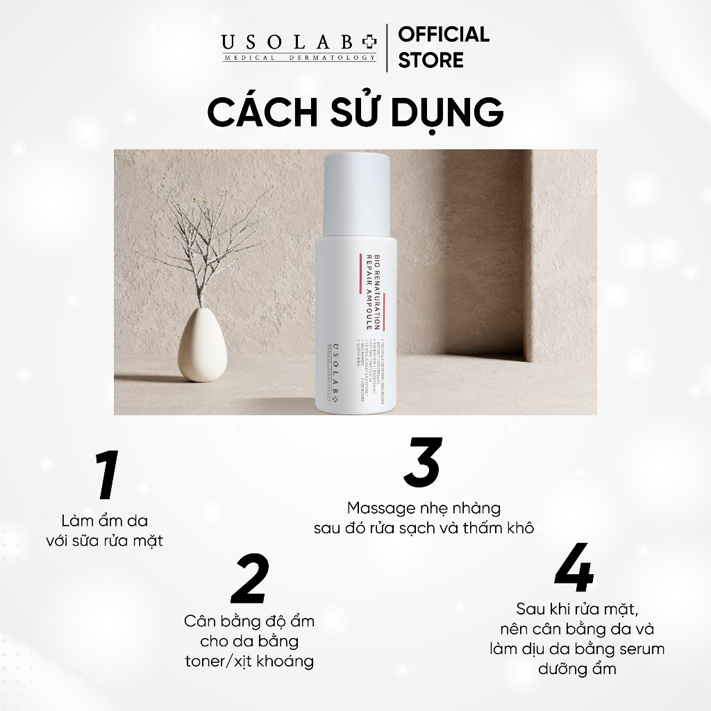 Tinh chất tế bào gốc trắng da, mờ nám, chống lão hóa USOLAB - Bio Renaturation Repair Ampoule 50ml