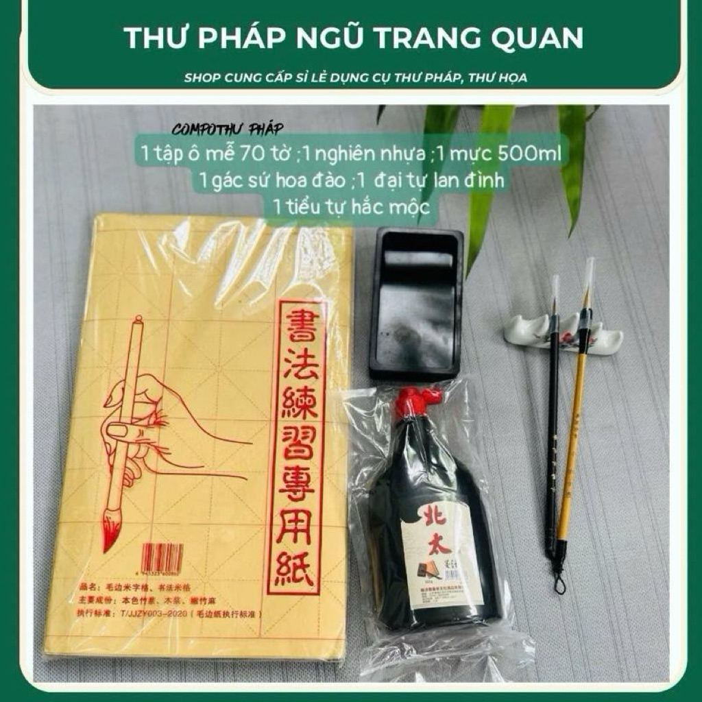 Combo Thư Pháp Chuẩn Luyện Nét – Bộ Dụng Cụ Tập Viết Chuẩn Form Cho Người Mới
