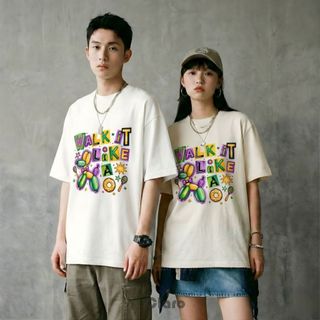 Áo Thun Nam Nữ Oversize 100% Cotton Cao Cấp CLARO - WALK IT LIKE A DOG