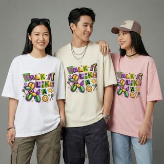 Áo Thun Nam Nữ Oversize 100% Cotton Cao Cấp CLARO - WALK IT LIKE A DOG