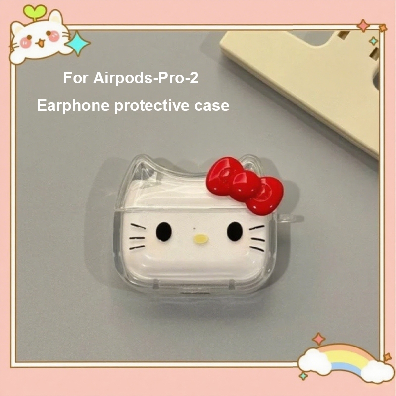 【Elevn】Vỏ bảo vệ tai nghe Bow KT Vỏ mềm thích hợp cho Airpods Pro2/Airpods 3/Airpods 4 chống rơi | BigBuy360 - bigbuy360.vn
