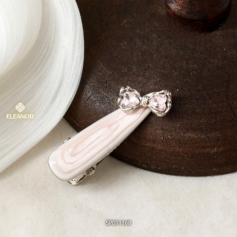 Kẹp tóc nữ Eleanor Accessories đính nơ độc đáo phụ kiện tóc kẹp tóc mái 11168