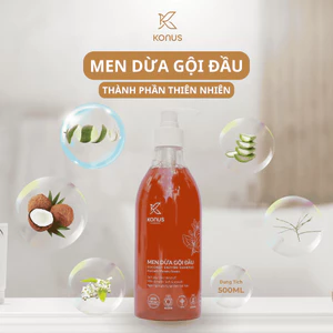 Men Dừa Gội Đầu Konus Mềm Mượt Tự Nhiên Ngăn Ngừa Gãy Rụng 500ml