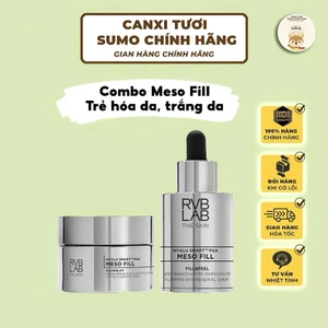 Combo M.e.s.o Fill RVB LAB Italy: Bộ Đôi Làm Mới Bề Mặt & Căng Bóng Da Chuyên Sâu (Tinh Chất 30ml & Kem Dưỡng 50ml)