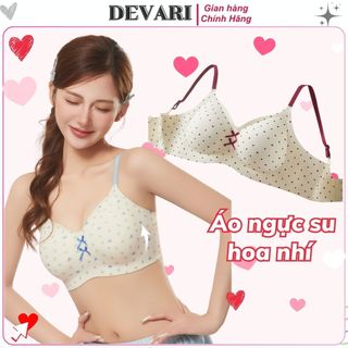 Áo ngực nữ su cao cấp đệm mút 3D nâng đỡ tự nhiên họa tiết hoa nhí xinh xắn ngọt ngào DEVARI A967