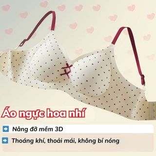 Áo ngực nữ su cao cấp đệm mút 3D nâng đỡ tự nhiên họa tiết hoa nhí xinh xắn ngọt ngào DEVARI A967