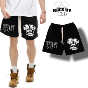 Quần Short Nỉ Bigsize In Chữ Keeshy Họa Tiết Mặt Người Form Trên Gối Chất Nỉ Dày Dặn Chuẩn Hàng