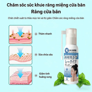 Nhập khẩu Nhật Bản Xịt Chăm Sóc Răng Miệng Kháng Khuẩn Giảm Đau Răng Viêm Nướu 35ml Dành cho người lớn