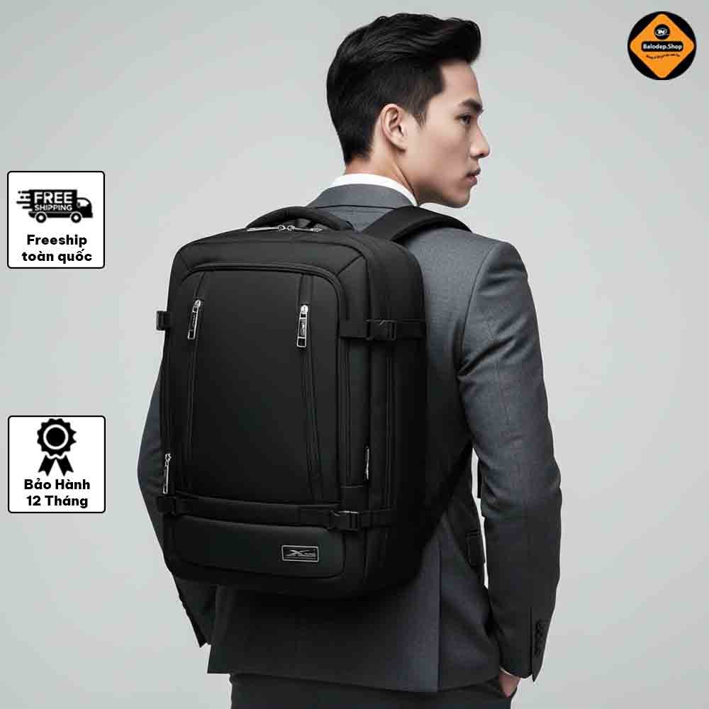 Balo du lịch cỡ lớn Leader Pro đa năng Xbags XB2010 màu đen đựng laptop 17 inch cao cấp!