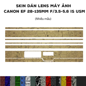 Skin dán Lens Canon EF 28-135mm f3.5-5.6 IS USM (Nhiều mẫu) | Decal Film 3M dán bảo vệ ống kính máy ảnh 28-135 mm