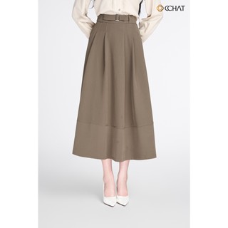 Chân Váy 𝐂𝐂𝐇𝐀𝐓 Dáng Xòe Linea Đai Trang Trí Chất Liệu Cao Cấp Hiện Đại 25CDS2005XT