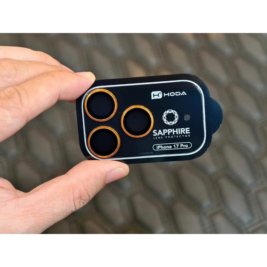 Lens Hoda Sapphire Bảo Vệ Camera Kèm Miếng Dán Xung Quanh Viền Camera Trong Suốt  Chính Hãng cho iP 17 Pro Max| 17 Pro