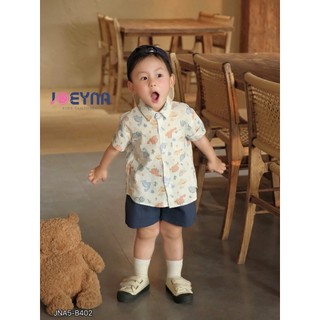 Set Bộ Sơ Mi Cộc Tay Bé Trai Họa Tiết Đáng Yêu Ngộ Ngĩnh - Chất Liệu Cao Cấp Mềm Thấm Hút Mồ