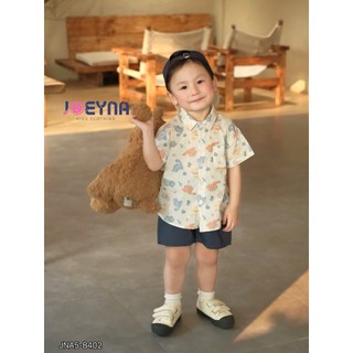 Set Bộ Sơ Mi Cộc Tay Bé Trai Họa Tiết Đáng Yêu Ngộ Ngĩnh - Chất Liệu Cao Cấp Mềm Thấm Hút Mồ