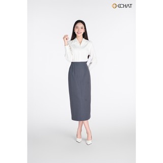 Chân Váy 𝐂𝐂𝐇𝐀𝐓 Dáng Suông Mari Chiết Ly Nổi Chất Liệu Tuytsi Cao Cấp 25CDS2023ST