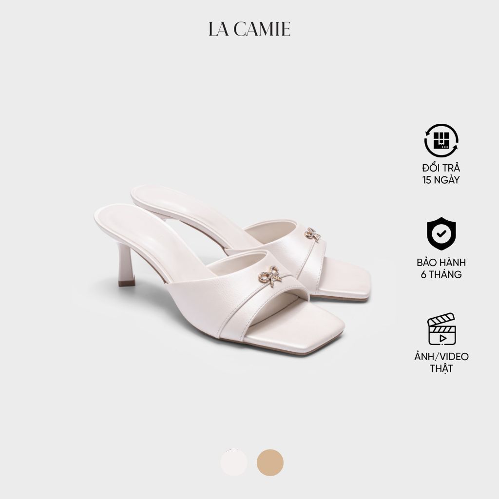 Dép cao gói thiết kế sang trọng chất liệu Da microfiber thương hiệu La Camie DC5B0129