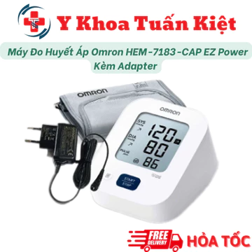 ✅ (MỚI 2026 - Kèm Adapter) Máy Đo Huyết Áp OMRON HEM-7183-CAP EZ Power
