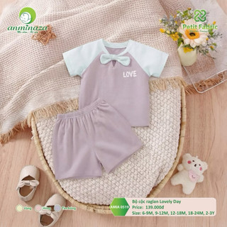 Bộ cộc bé gái buộc nơ amia0519 anminaza