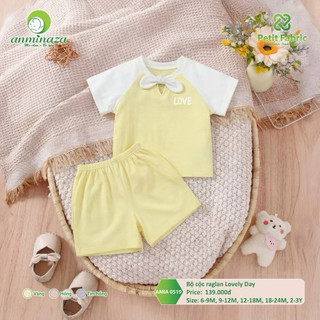 Bộ cộc bé gái buộc nơ amia0519 anminaza