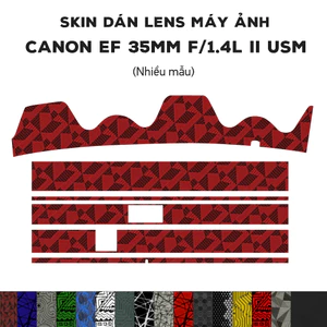 Skin dán Lens Canon EF 35mm f1.4L II USM (Mark 2) (Nhiều mẫu) | Decal Film 3M dán bảo vệ ống kính máy ảnh 35 mm