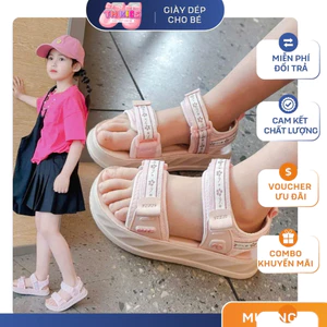 Sandal Bé Gái Quai Dán Họa Tiết Hoa Nhí Xinh Xắn - Dép Sandal Đi Học Đi Chơi Đế Cao Su Non Siêu Êm TH Kids