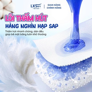 [ TẶNG 8 QUÀ ] Combo 6 Miếng băng quần LXSOFT SOFTLY 360° Vừa Vặn Chống Tràn, Siêu mỏng, Siêu thấm hút Size M - L