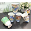 Set Tô đĩa/chén ngũ sắc Gốm Nhật/Gốm Nhật 2 hand