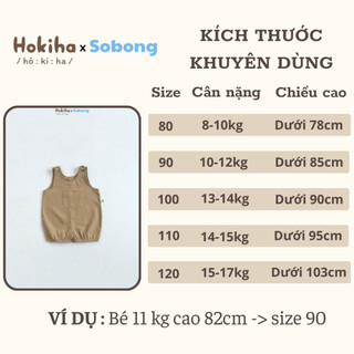 Yếm bom kaki cho bé trai, bé gái đáng yêu Hokiha x Sobong vải kaki mềm mại, thoáng mát size 8-17kg YY39