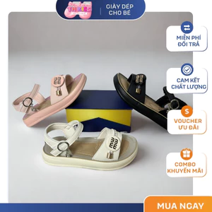 Sandal Bé Gái Quai Hậu Chữ M Siêu Nhẹ - Giày Sandal Cho Bé Từ 3-10 Tuổi Đế Êm Chân Phong Cách Hàn Quốc Mới