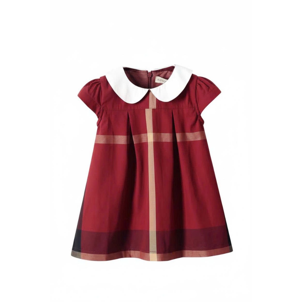 Váy khoá sau lưng sz 9 - 35 KG 4 màu chất cotton váy bé gái mùa hè