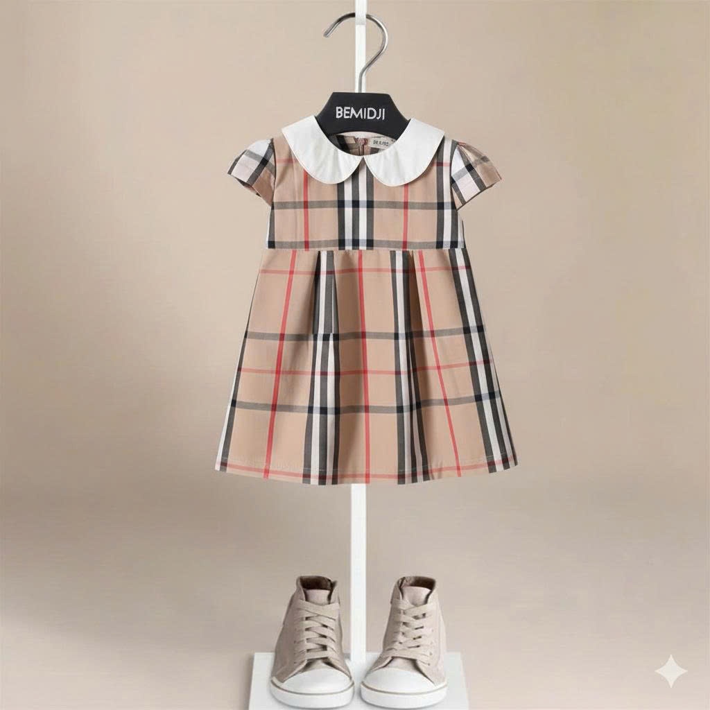 Váy khoá sau lưng sz 9 - 35 KG 4 màu chất cotton váy bé gái mùa hè