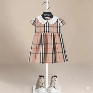Váy khoá sau lưng sz 9 - 35 KG 4 màu chất cotton váy bé gái mùa hè