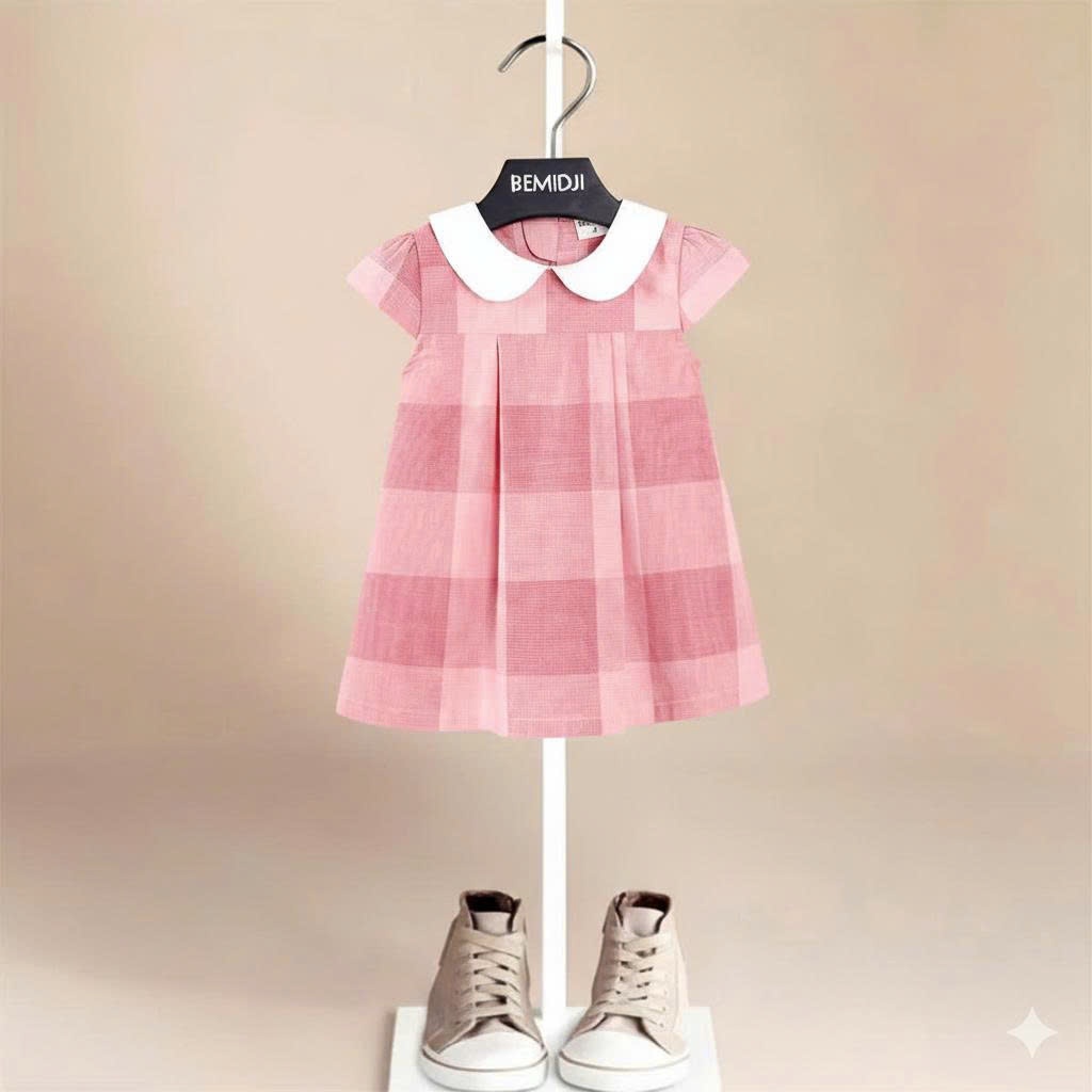 Váy khoá sau lưng sz 9 - 35 KG 4 màu chất cotton váy bé gái mùa hè