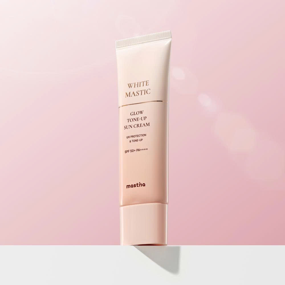 C36_Kem chống nắng vật lý lai hoá học nâng tone căng bóng Mastina White Mastic Glow Tone-up Sun Cream SPF 50+ PA++++