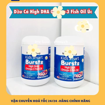 Kẹo Dầu cá cho bé Omega 3 Fish Oil Trio 180 viên của Úc, Hàng chuẩn Úc, Kẹo gum Omega3 DHA Trio 180 viên