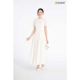 Đầm Nữ 𝐂𝐂𝐇𝐀𝐓 Dáng Suông Ethereal Lace 7 Mảnh Chất Liệu Ren Cao Cấp 25VDR2019ST