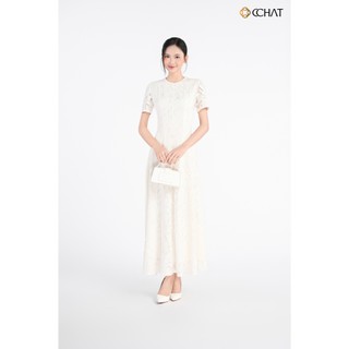 Đầm Nữ 𝐂𝐂𝐇𝐀𝐓 Dáng Suông Ethereal Lace 7 Mảnh Chất Liệu Ren Cao Cấp 25VDR2019ST