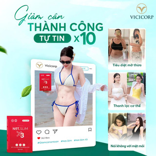 Giảm Cân Tự Nhiên NAT SLIM X3 Hỗ Trợ Đốt Mỡ Bụng Giảm Mỡ An Toàn Hộp 30 Viên