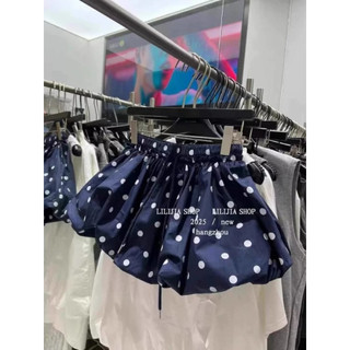 Áo ren đũi dài tay +chân váy chấm bi xanh đen(Sẵn áo Size XS S)