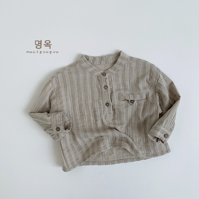 Áo sơ mi dài tay cho bé, áo sơ mi Hàn Quốc cho bé YOU Nuggap