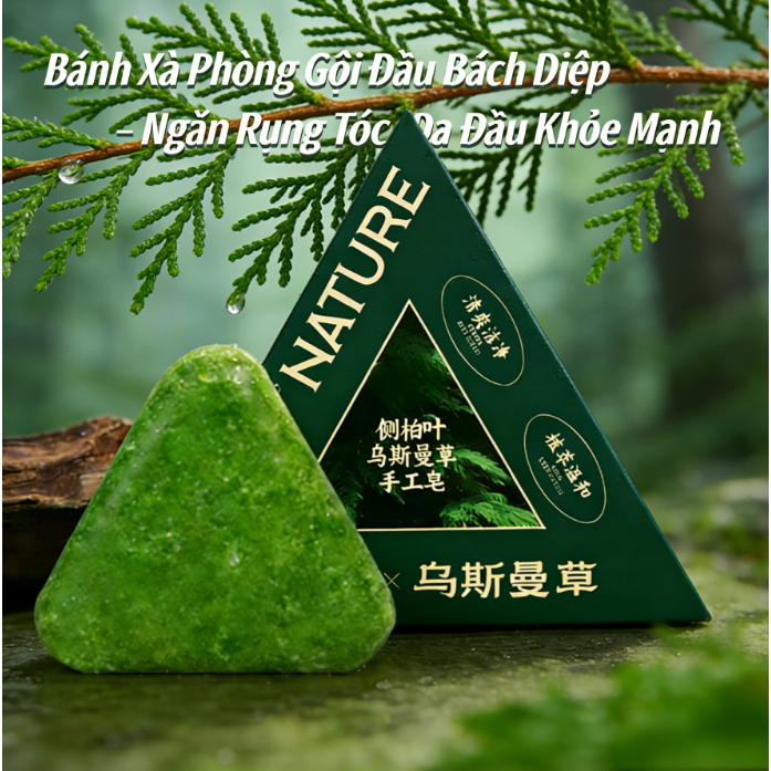 🌿 [HÀNG CHÍNH HÃNG] Xà Phòng Thảo Dược Cỏ Usma Tân Cương - Kiểm Soát Dầu, Ngăn Rụng Tóc Tự Nhiên | An Toàn Cho Da Đầu